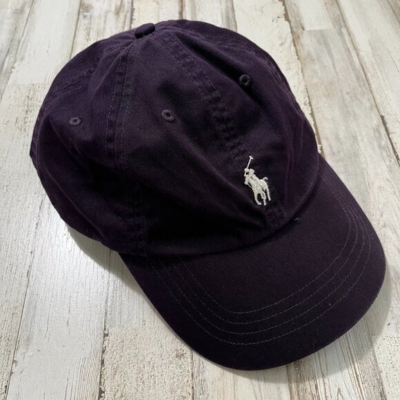 Polo Ralph Lauren Accessories - Polo Ralph Lauren Dark Purple White Pony Baseball Cap Hat